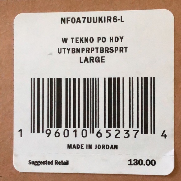 The North Face Hoodie Tekno Utility Brown Neon Prairie Paint Brush Print Large - Picture 10 of 13